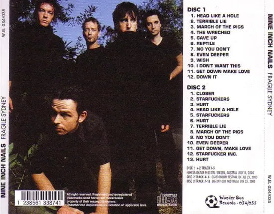 NINE INCH NAILS / FRAGILE SYDNEY (2CD)