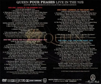 QUEEN / FOUR PHASES LIVE IN THE 70'S (4DVDR)