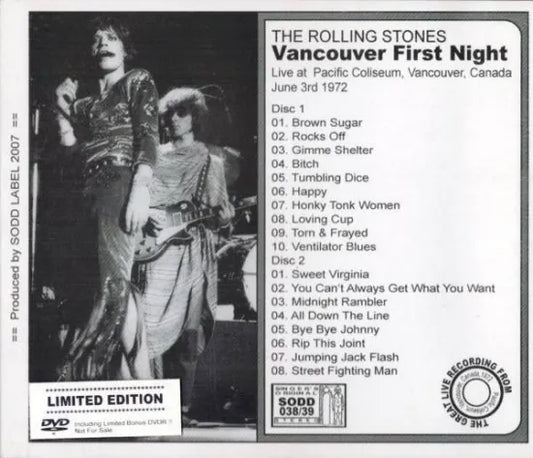 THE ROLLING STONES / VANCOUVER FIRST NIGHT (2CD+1DVDR)