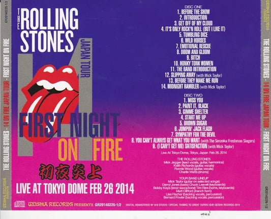 THE ROLLING STONES / 14 ON FIRE FIRST NIGHT ON FIRE 2014 JAPAN TOKYO (2CD)