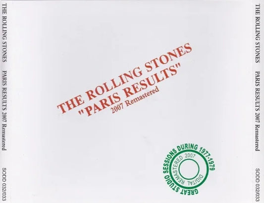 The Rolling Stones Paris Results 2CD 2007 Remastered