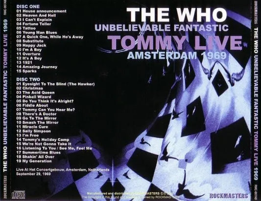 THE WHO / UNBELIEVABLE FANTASTIC TOMMY LIVE (2CD)