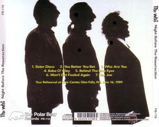 THE WHO / NIGHT BEFORE THE RESURRECTION (1CD)