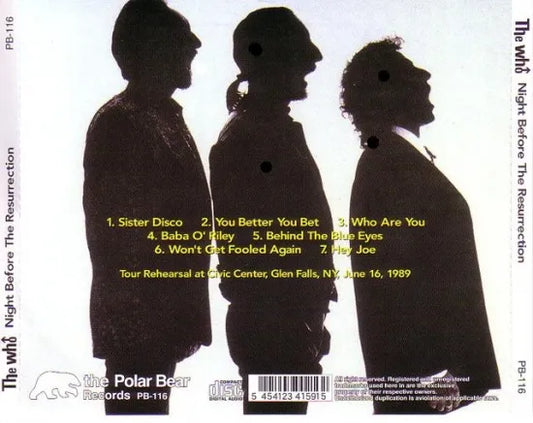THE WHO / NIGHT BEFORE THE RESURRECTION (1CD)