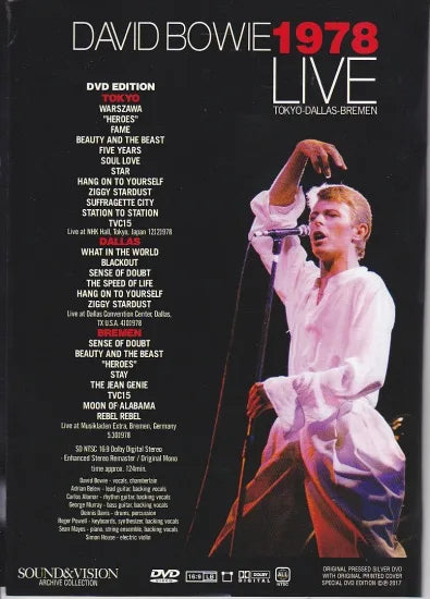 DAVID BOWIE / 1978 EN DIRECTO TOKIO-DALLAS-BREMEN (1DVD)