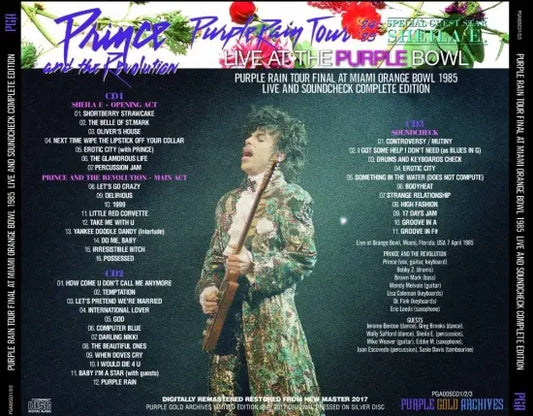 PRINCE and The Revolution / LIVE AT THE PURPLE BOWL 1985 Soundcheck 3CD COMPLETE EDITION