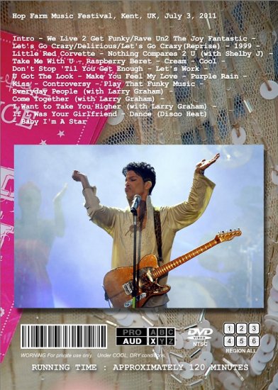 PRINCE / HOP FARM MUSIC FESTIVAL 2011 (1DVDR)