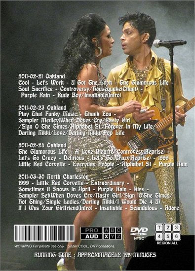 PRINCE / WELCOME 2 AMERICA FEB. TO MAR. 2011-02 to 2011-03  (1DVDR)