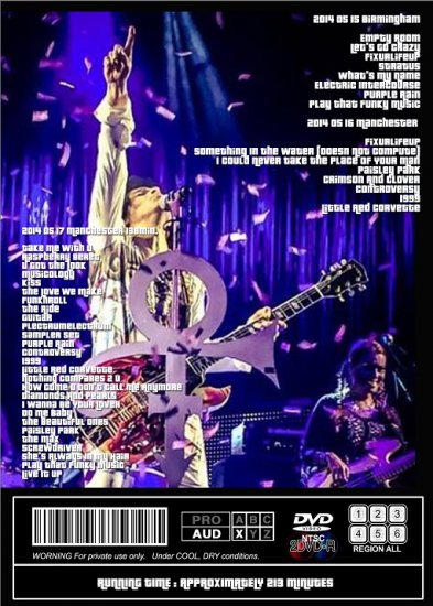 PRINCE & 3rd EYE GIRL / BIRMINGHAM & MANCHESTER 2014 05 151617 (2DVDR)