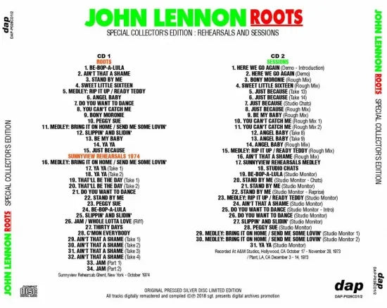 JOHN LENNON / ROOTS SPECIAL COLLECTOR'S EDITION (2CD)