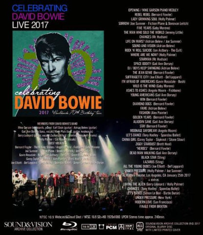 DAVID BOWIE / CELEBRATING DAVID BOWIE LIVE 2017 (1BDR)