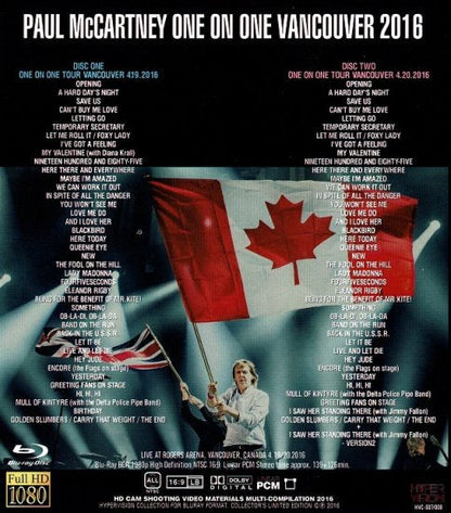 PAUL McCARTNEY /ONE ON ONE VANCOUVER 2016 (2BR)