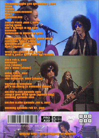 PRINCE / 2014 2015 COLLECTION (1DVDR)