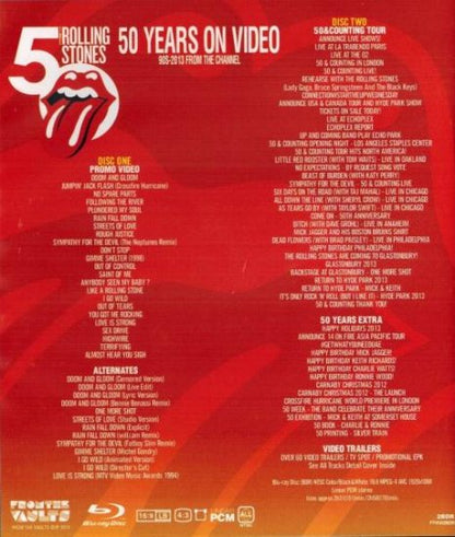 THE ROLLING STONES / 50 YEARS ON VIDEO RED BLU-RAY DISC EDITION (2BDR)
