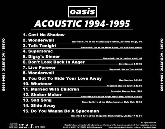 OASIS / ACOUSTIC 1994-1995 (1CDR)