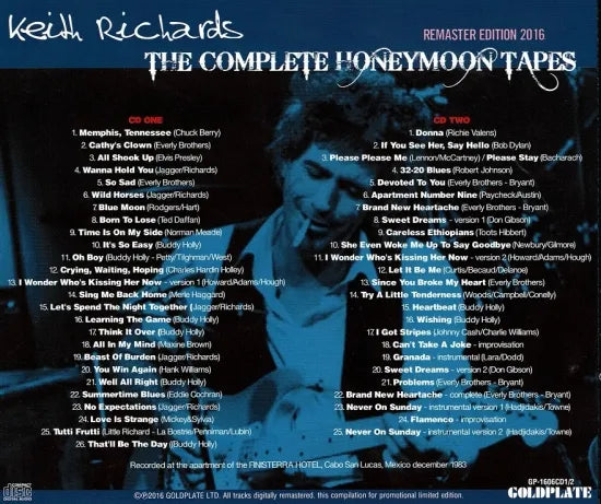 KEITH RICHARDS / THE COMPLETE HONEYMOON TAPES (2CD)