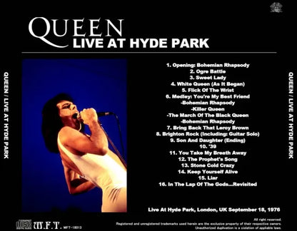 QUEEN / LIVE AT HYDE PARK (1CDR)