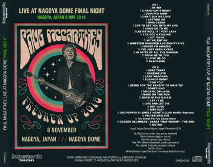 PAUL McCARTNEY / DAL VIVO AL NAGOYA DOME IERI SERA FRESHEN UP JAPAN TOUR 2018 (2CD)
