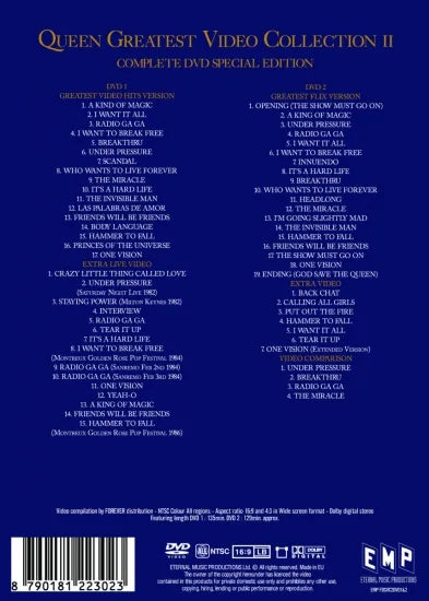 QUEEN / GREATEST VIDEO COLLECTION II COMPLETE DVD SPECIAL EDITION (2DVD)