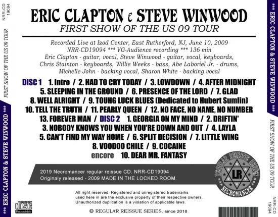 ERIC CLAPTON & STEVE WINWOOD / FIRST SHOW OF THE US 09 TOUR (2CDR)
