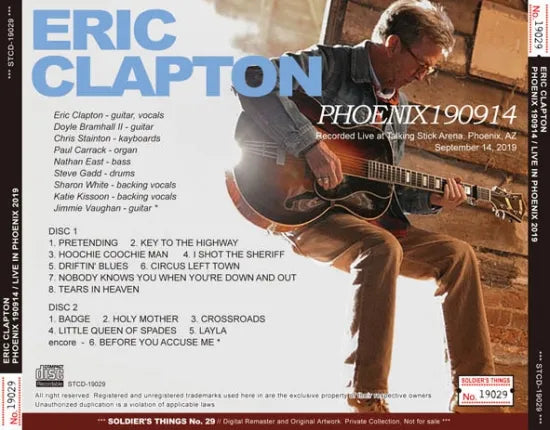 ERIC CLAPTON / PHOENIX 190914 LIVE IN PHOENIX 2019 (2CDR)