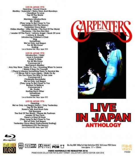 CARPENTERS / LIVE IN JAPAN ANTHOLOGY (1BDR)