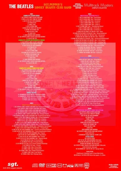 THE BEATLES / SGT.PEPPER'S LONELY HEARTS CLUB BAND MULTITRACK MASTERS (5CD+1DVD)
