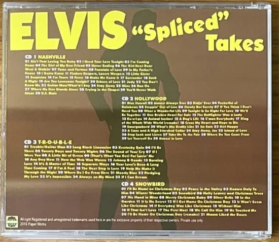 ELVIS PRESLEY / “SPLICED” TAKES (4CDR)