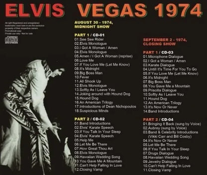 ELVIS PRESLEY / ELVIS VEGAS 1974 (4CDR)