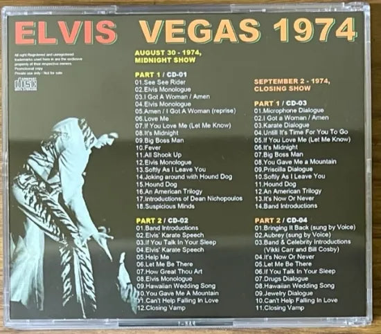 ELVIS PRESLEY / ELVIS VEGAS 1974 (4CDR)