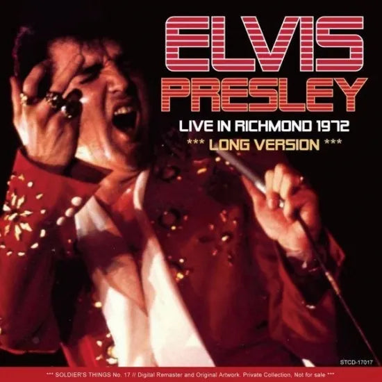 ELVIS PRESLEY / LIVE IN RICHMOND 1972 LONG VERSION STEREO SOUNDBOARD (1CDR)