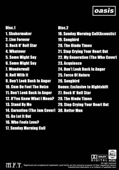 OASIS / TOP OF THE POPS 1994-2002 (2DVDR)