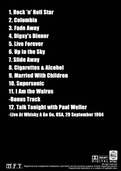 OASIS / LIVE AT THE WHISKY A GO GO 1994 (1DVDR)