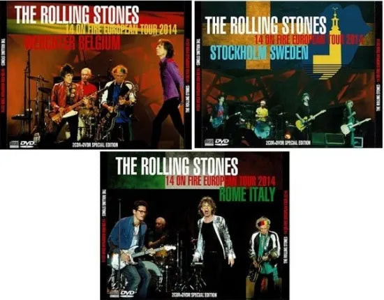 THE ROLLING STONES / 14 ON FIRE EUROPE TOUR 2014 3-Title Set (6CDR+3DVDR)