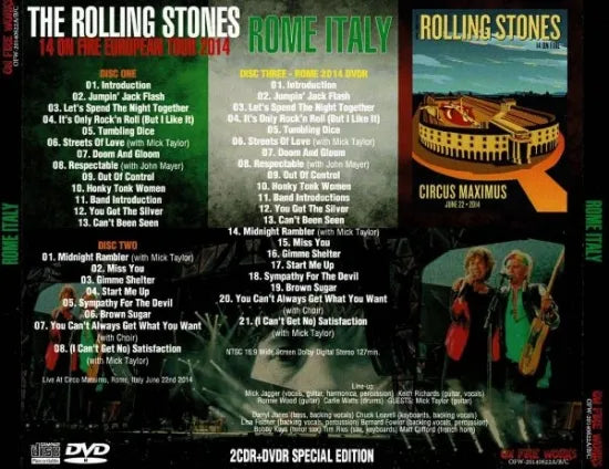 THE ROLLING STONES / 14 ON FIRE EUROPE TOUR 2014 3-Title Set (6CDR+3DVDR)