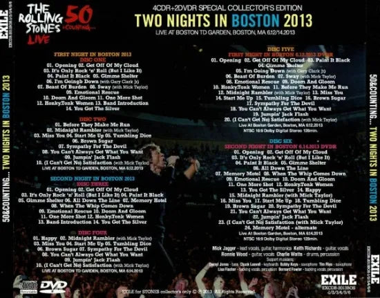 The Rolling Stones / 50 & Counting... 2013 3-Title Set (10 CDRs + 5 DVDs)