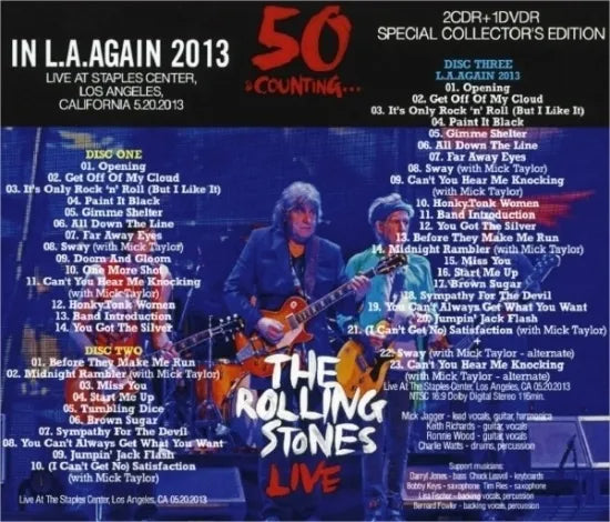 THE Rolling Stones / 50 & Counting... 2012 2013 L.A. New Jersey LONDON NEW YORK 4-Title Set (10 CDR + 3 DVDR)