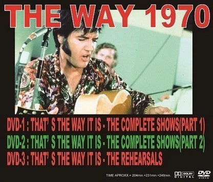 ELVIS PRESLEY / THE WAY 1970 REHEARSALS & SHOWS PRO SHOT (3DVDR)