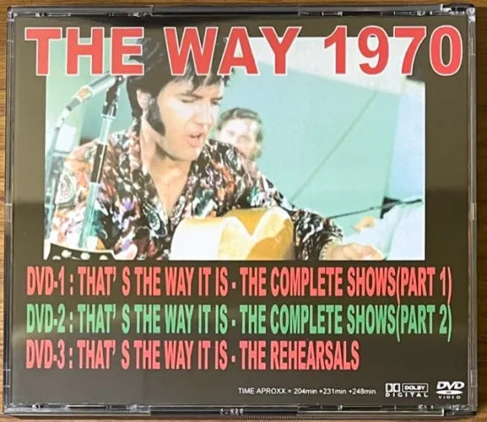 ELVIS PRESLEY / THE WAY 1970 REHEARSALS & SHOWS PRO SHOT (3DVDR)