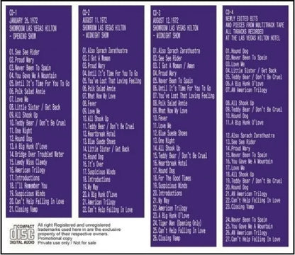 ELVIS PRESLEY /  LIVE AT THE LAS VEGAS HILTON 1972 (4CDR)