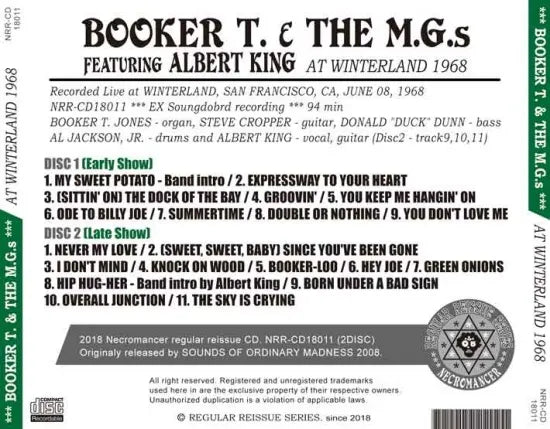 BOOKER T. &amp; THE MGs CON ALBERT KING / A WINTERLAND 1968 (2CDR)