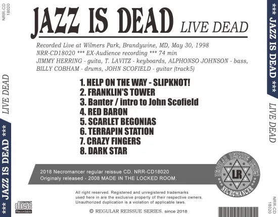 JAZZ IS DEAD / LIVE DEAD (1CDR)