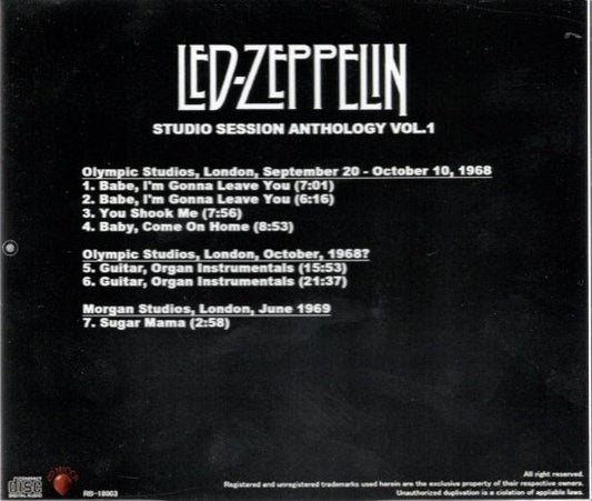LED ZEPPELIN / STUDIO SESSION ANTHOLOGY VOL.1 (1CDR)