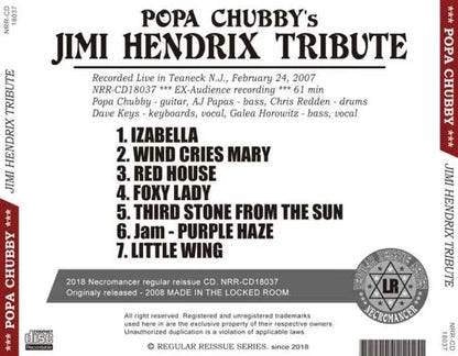 POPA CHUBBY / JIMI HENDRIX TRIBUTE (1CDR)