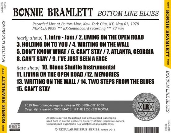 BONNIE BRAMLETT / BOTTOM LINE BLUES (1CDR)