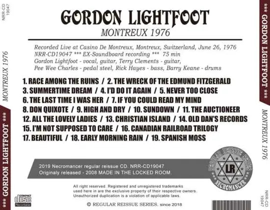 GORDON LIGHTFOOT / MONTREUX 1976 (1CDR)