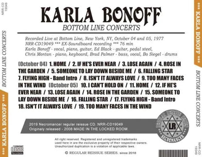 KARLA BONOFF / BOTTOM LINE CONCERTS (1CDR)