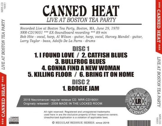 CANNED HEAT / LIVE AT BOSTON TEA PARTY (2CDR)