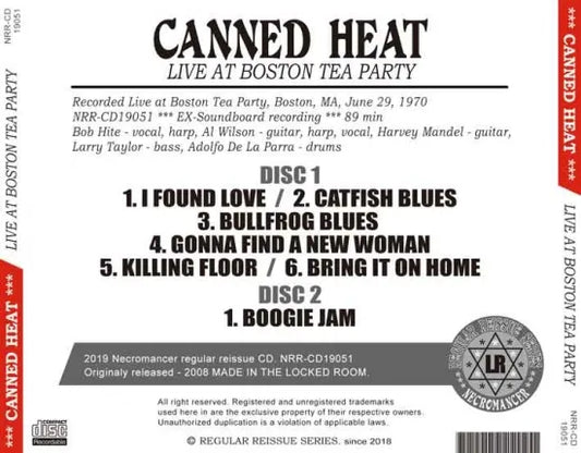 CANNED HEAT / LIVE AT BOSTON TEA PARTY (2CDR)