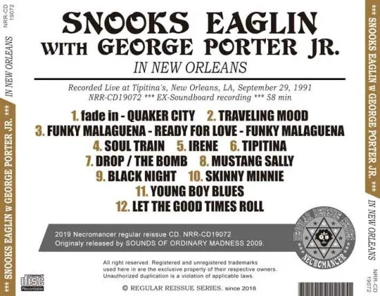 SNOOKS EAGLIN CON GEORGE PORTER JR. / A NEW ORLEANS (1CDR)